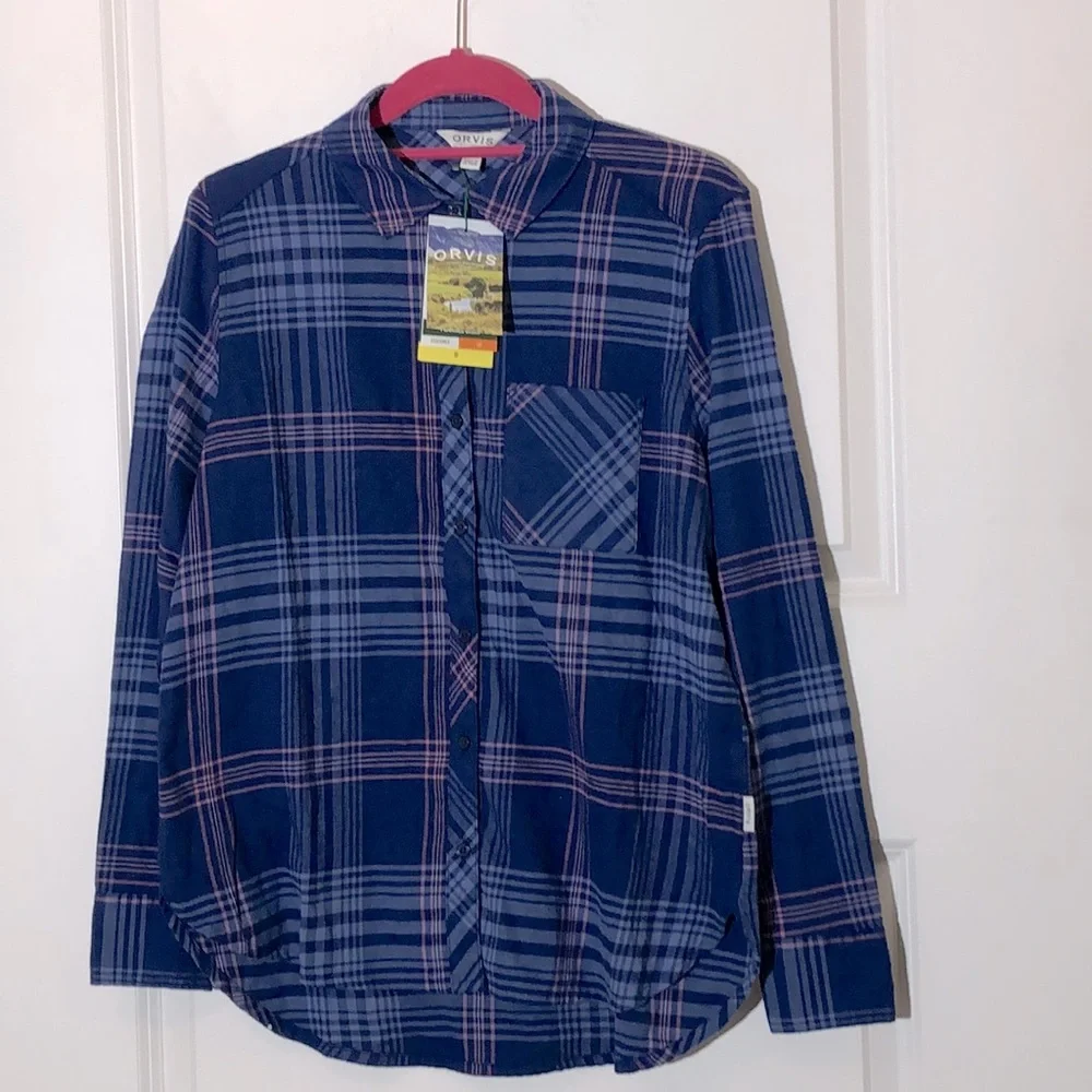 Orvis Logan Plaid Button Up Flannel Shirt Small NEW!!! - Picture 2 of 2
